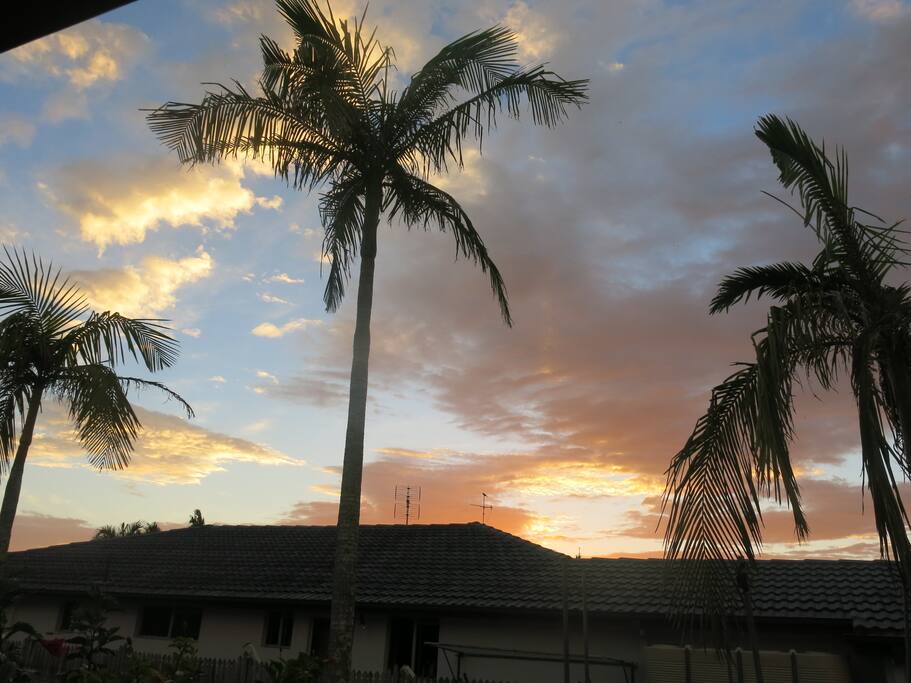 Sunset view from the porch