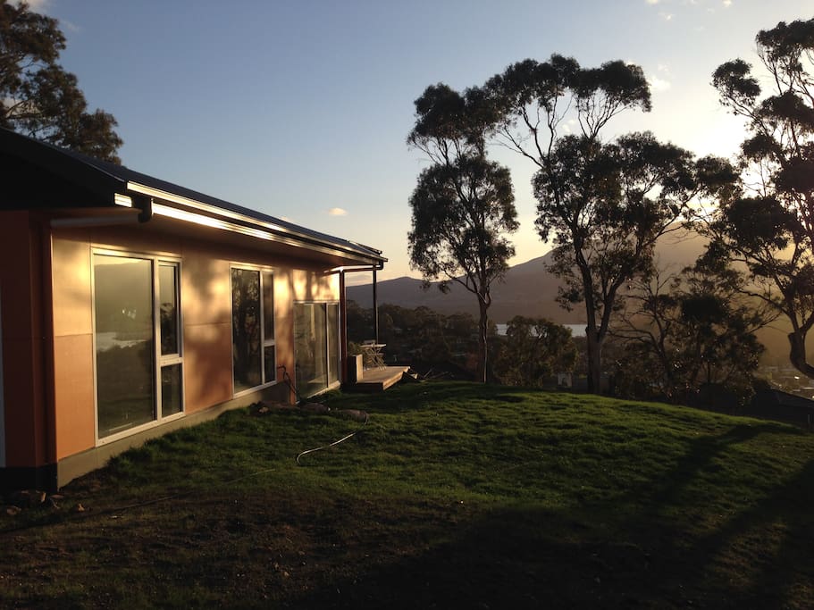 The house at sunset