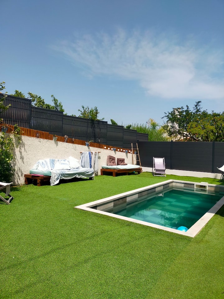 Villa Ville Jardin Piscine  Plage Commerce à Pieds - Antibes