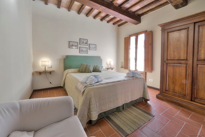 Een van de 9 tweepersoonskamers in de Villa