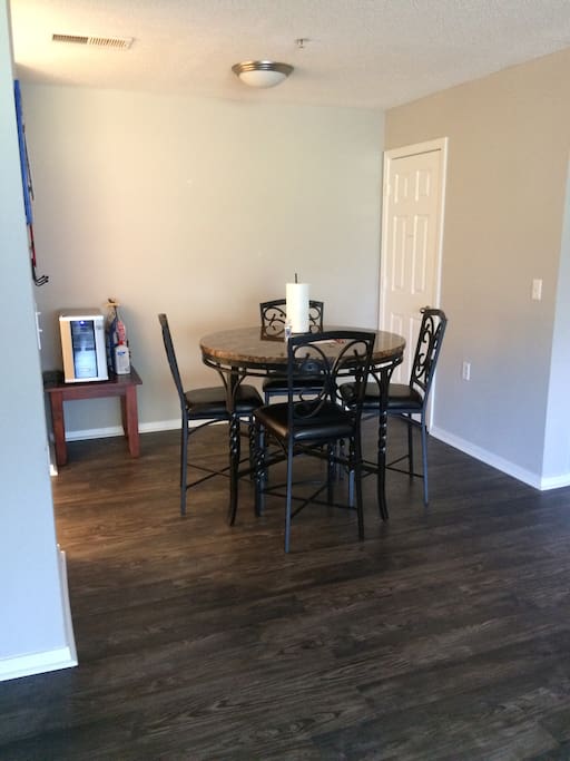 Dining room with wine chiller