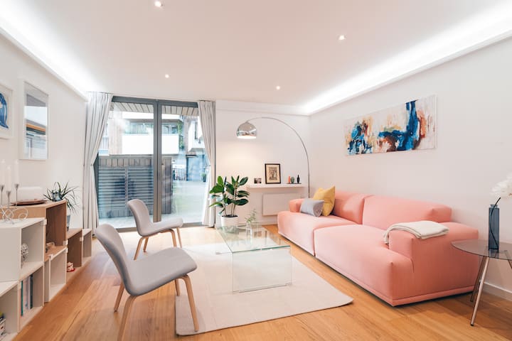 Modern room next to tube station