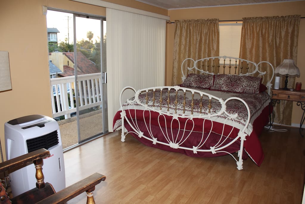 Guest bed with king size mattress.