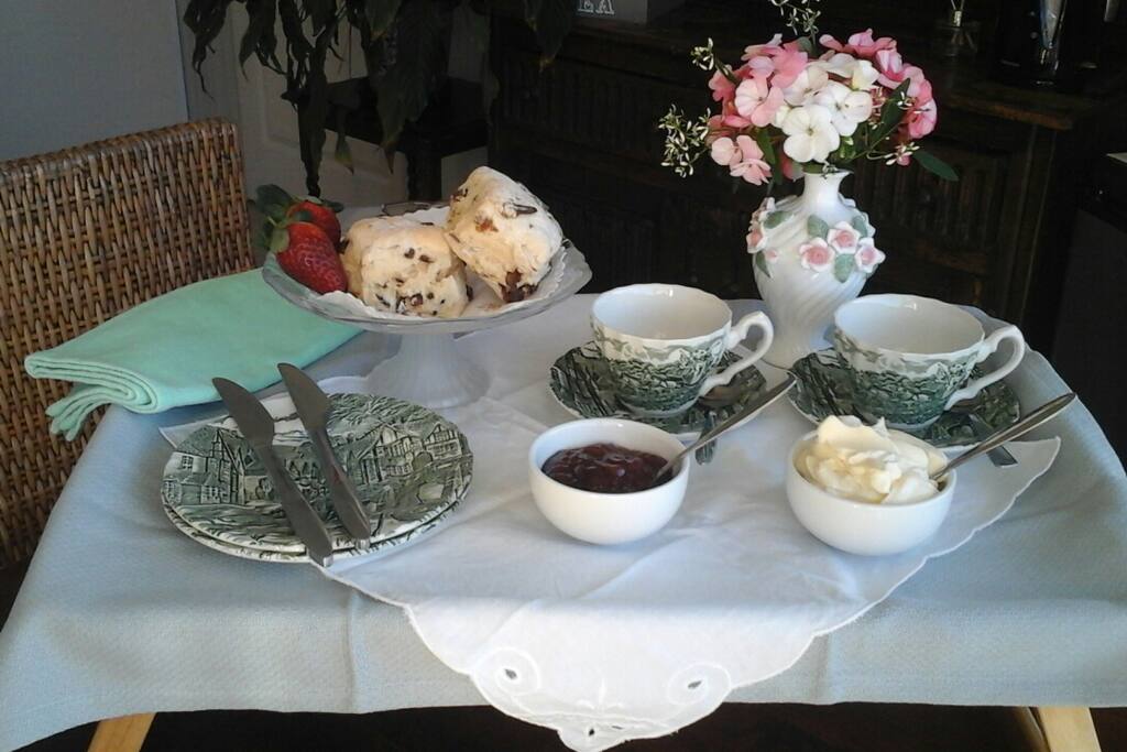 Complementary homemade afternoon tea