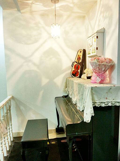 piano in living room