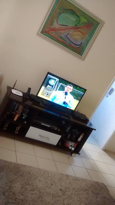 A casa só possui uma TV.