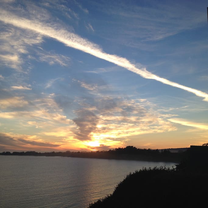 Sunset from studio yard