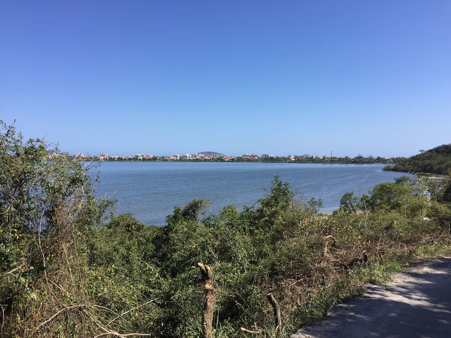 View of the lake when arriving at the house