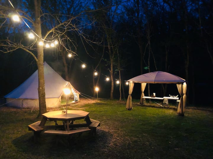 Riverfront Camps w/ 20ft. Bell Tent (Sun) Tents for Rent in Eureka
