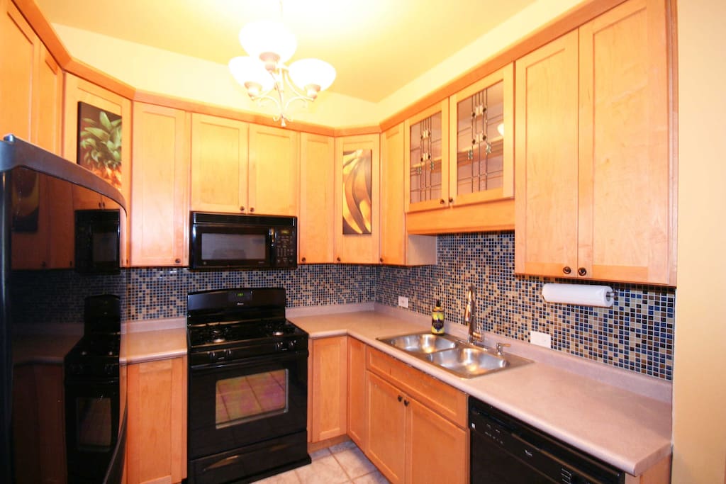 Stove, refrigerator, microwave and dishwasher