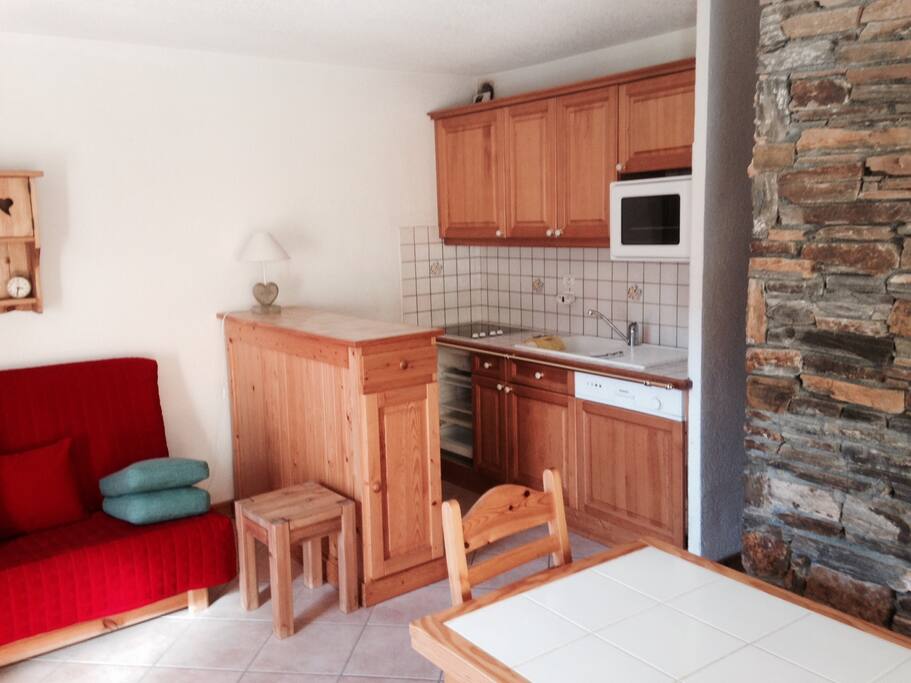 Séjour - cuisine américaine