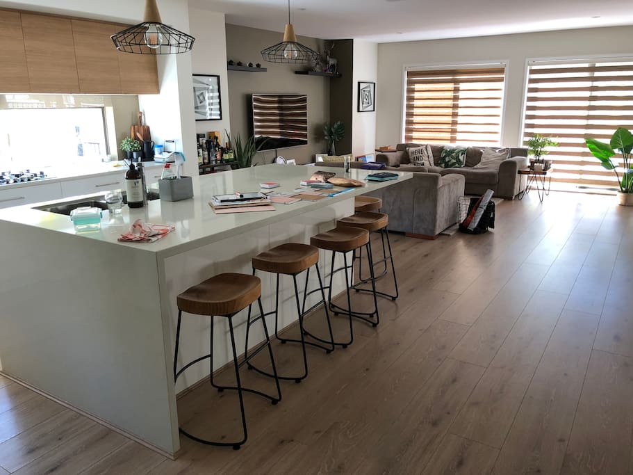 Open plan kitchen and living room