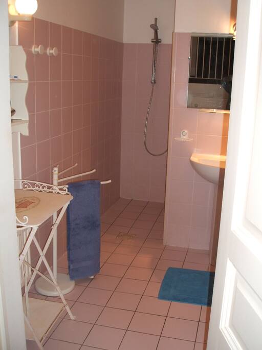 douche et toilette à coté de la chambre