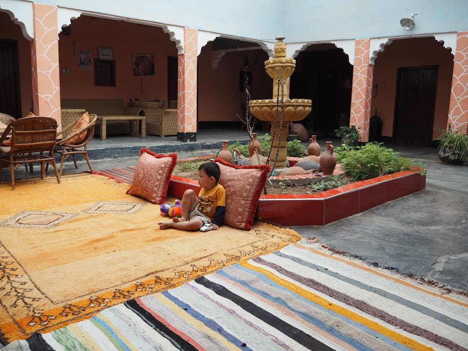 Our guest rooms open onto the communal area.