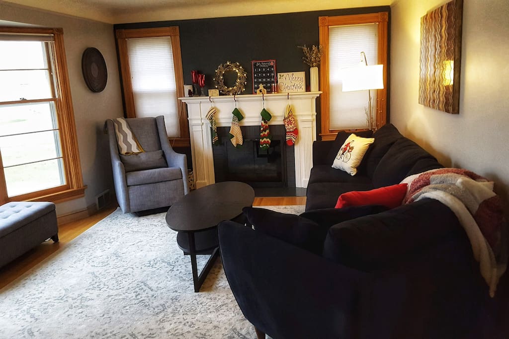 Main floor living room - I promise the Christmas decorations are put away :)