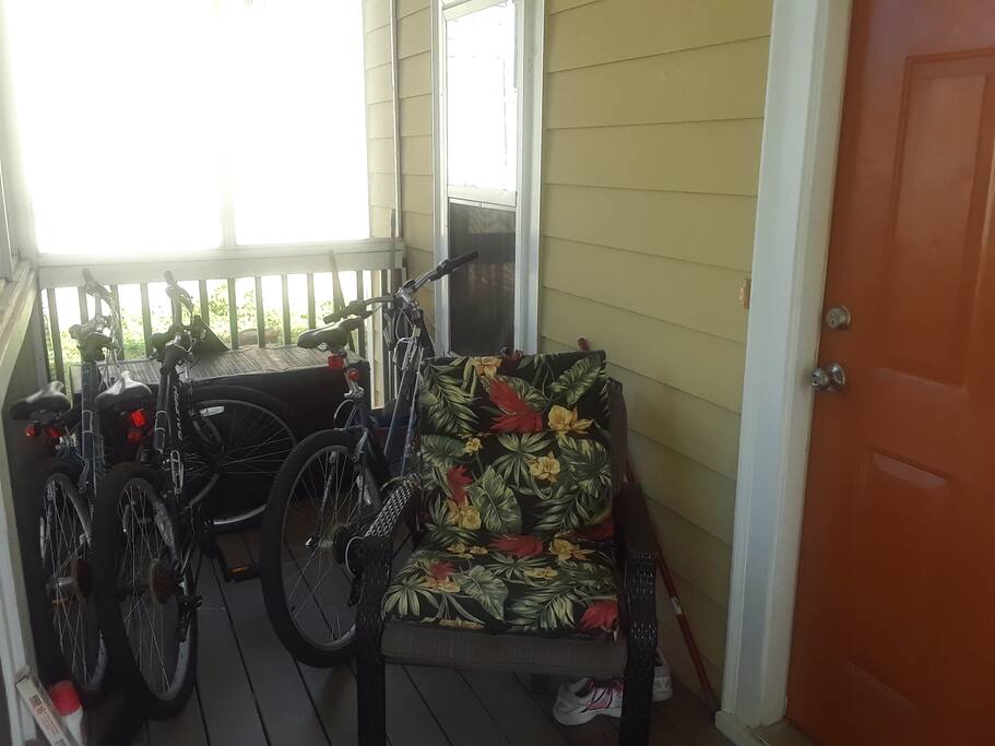 Front Porch with Bicycles