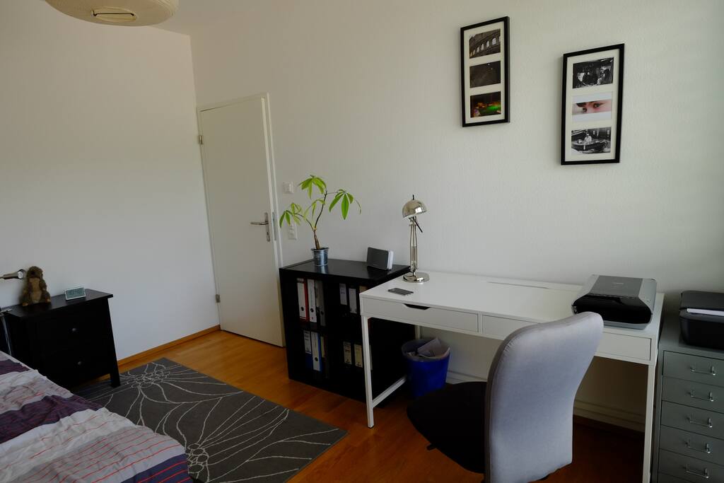 Your room with 1.40m bed and desk