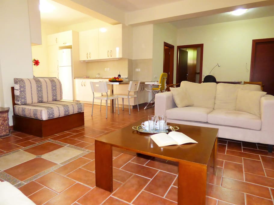 Living room and kitchen