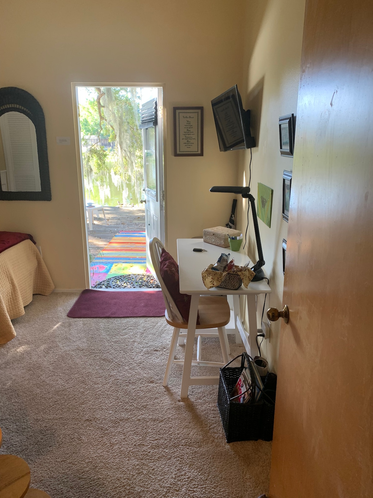 Your view of the deck from your private entrance 