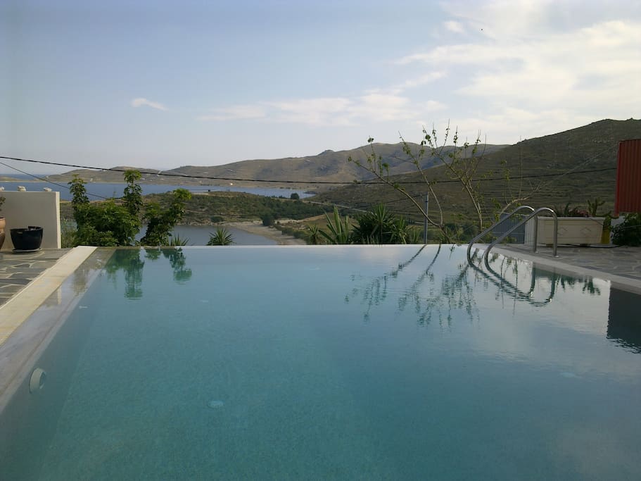 outdoor pool area