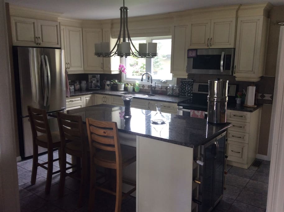 Kitchen shared by host family and guests