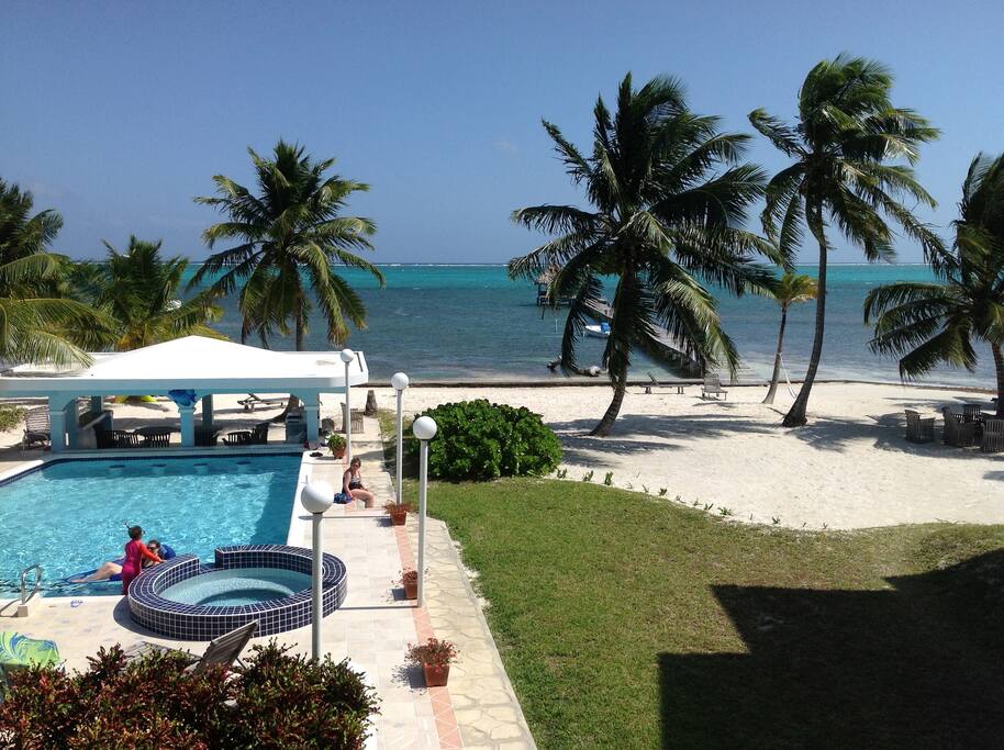 Your view from the second floor balcony