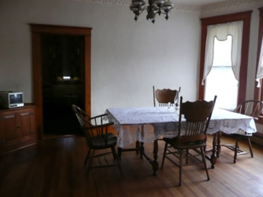Large dining room opens to living room