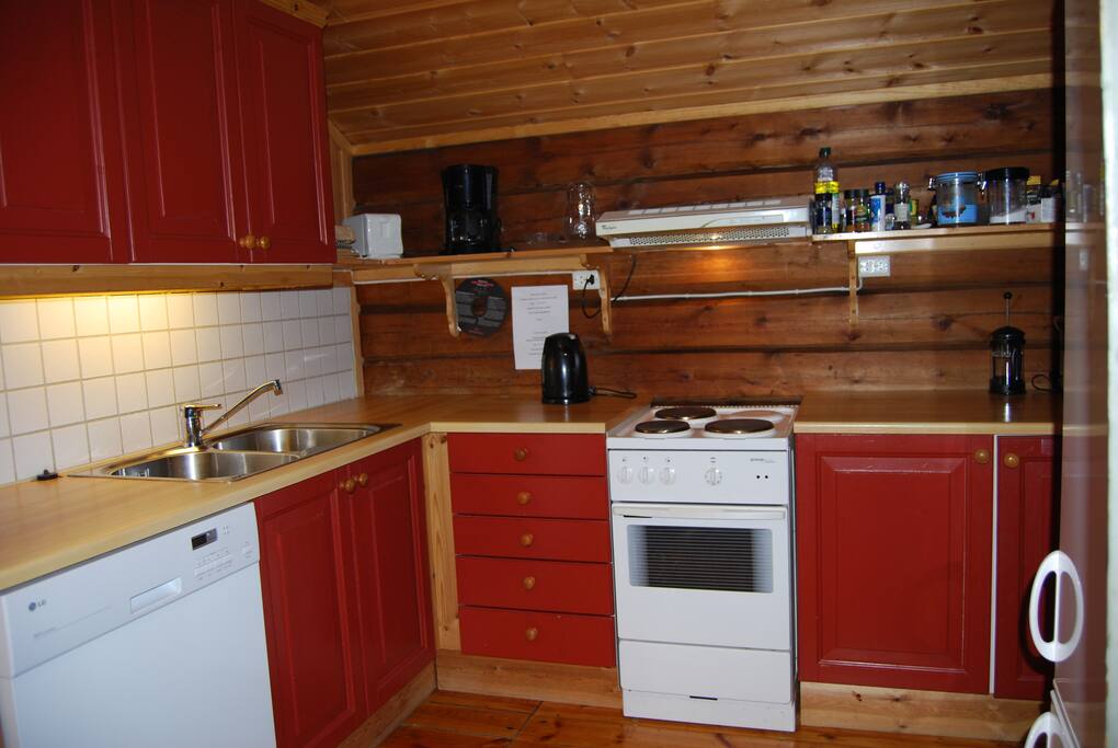 Open kitchen.