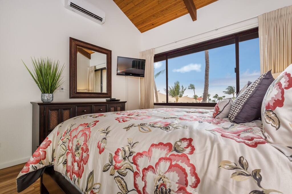 Master Bedroom With AC And Flat Screen TV