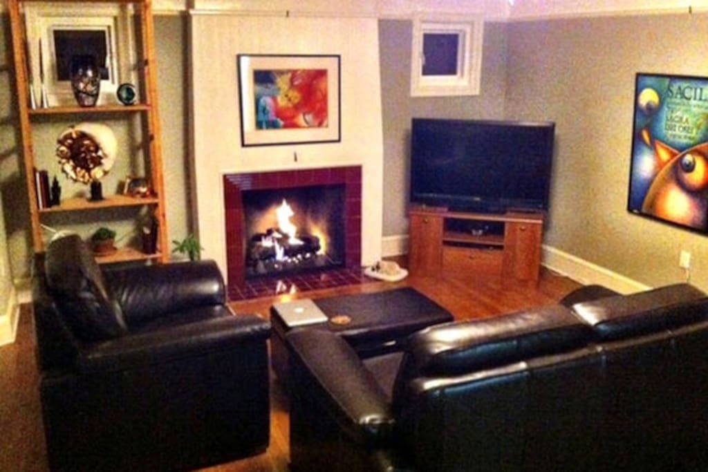 I have cable TV and Wi-fi which can be enjoyed in front of the cozy gas fireplace.