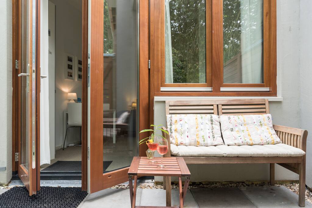 the entrance of the studio