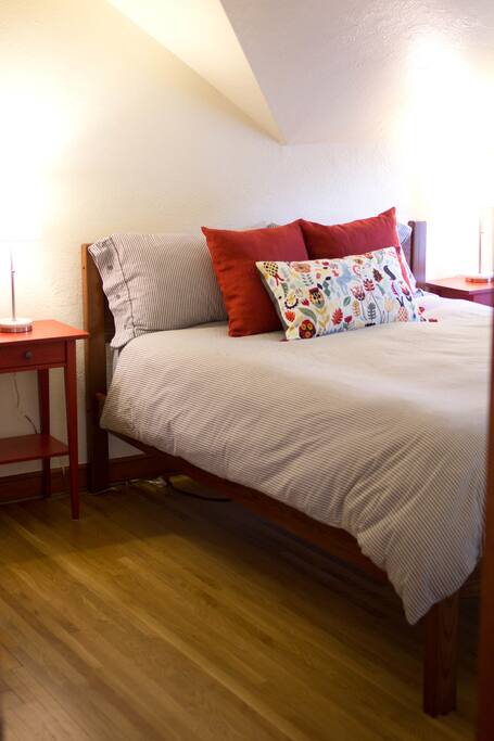 The 2nd floor is yours! Enjoy a cozy stay in a private master suite with living room and full bath.