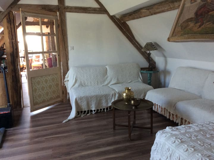 客厅和厨房景观的一部分 