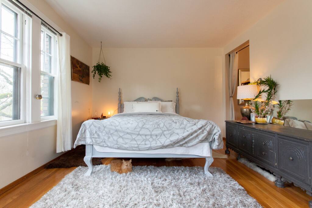 Very comfortable and cozy. Scarlett the cat would NOT be there during your stay.