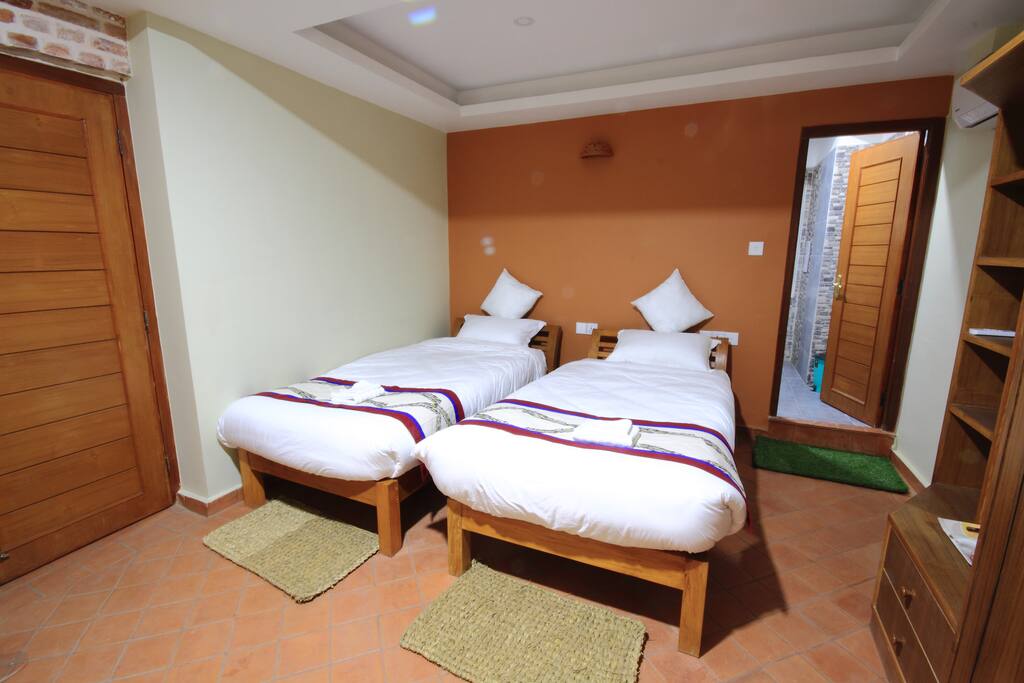 Twin Beds with Private Balcony