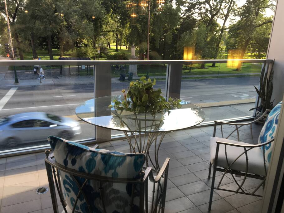 Balcony off living room