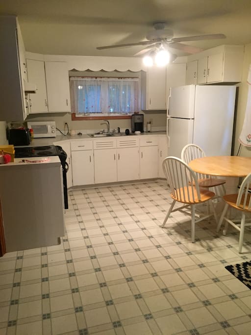 Open, bright kitchen