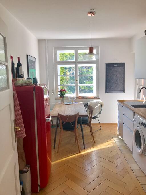 Kitchen with balcony