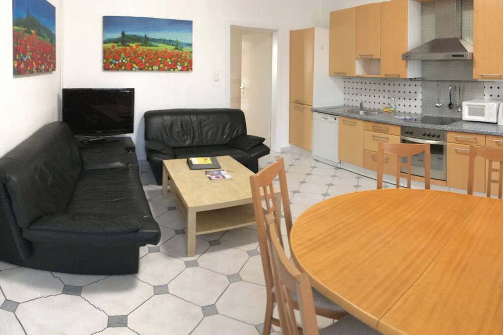 Kitchen and Livingroom