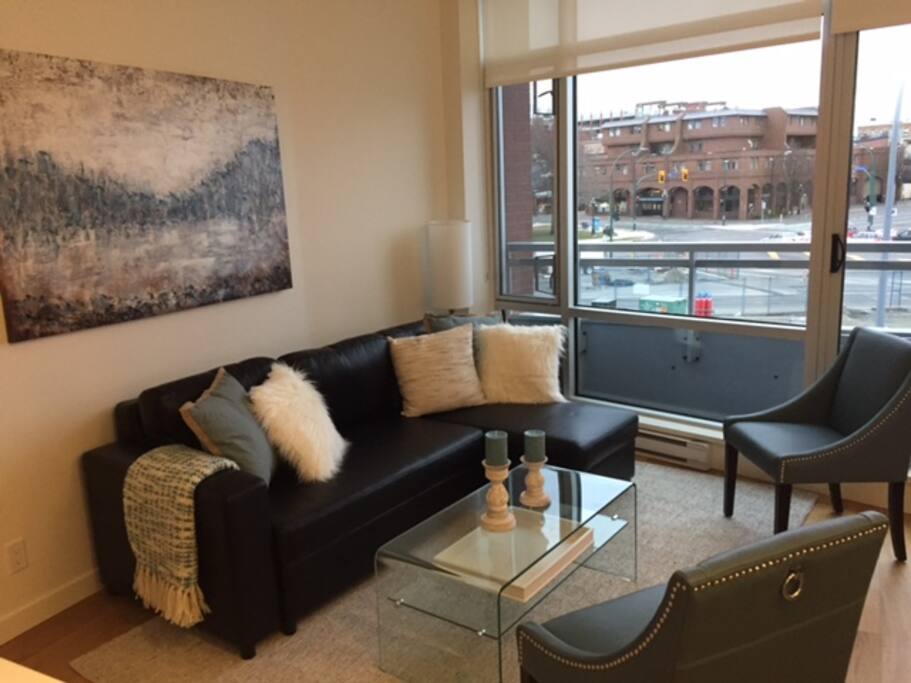 Comfortable and bright sitting area - small balcony.