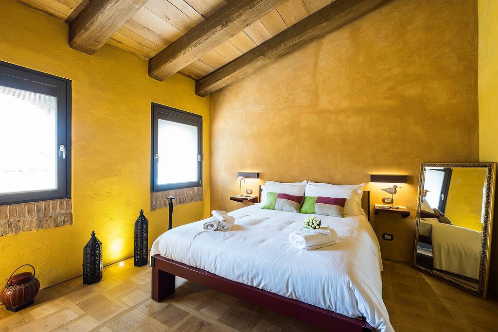 Master bedroom with view