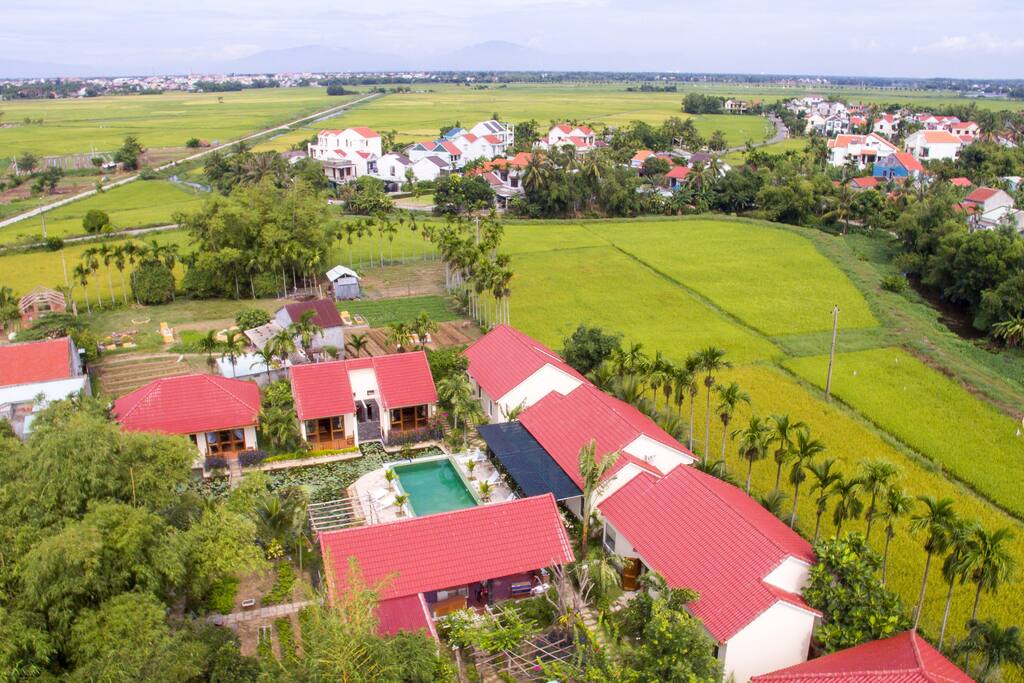 Aerial View of Villas