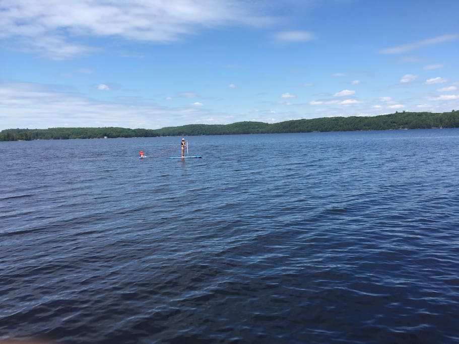 The lake is the main attraction so we have a beautiful wooden canoe as well as two stand-up paddle boards for you to try out.