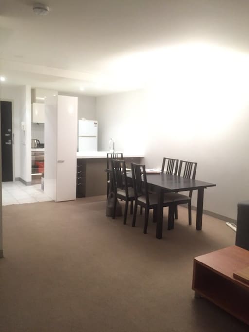 dining area with big table