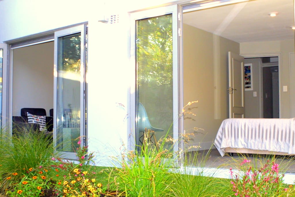 Your two private rooms lead into the garden
