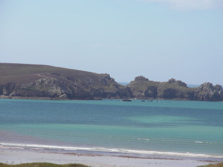 vue sur la plage l'anse de Dinan