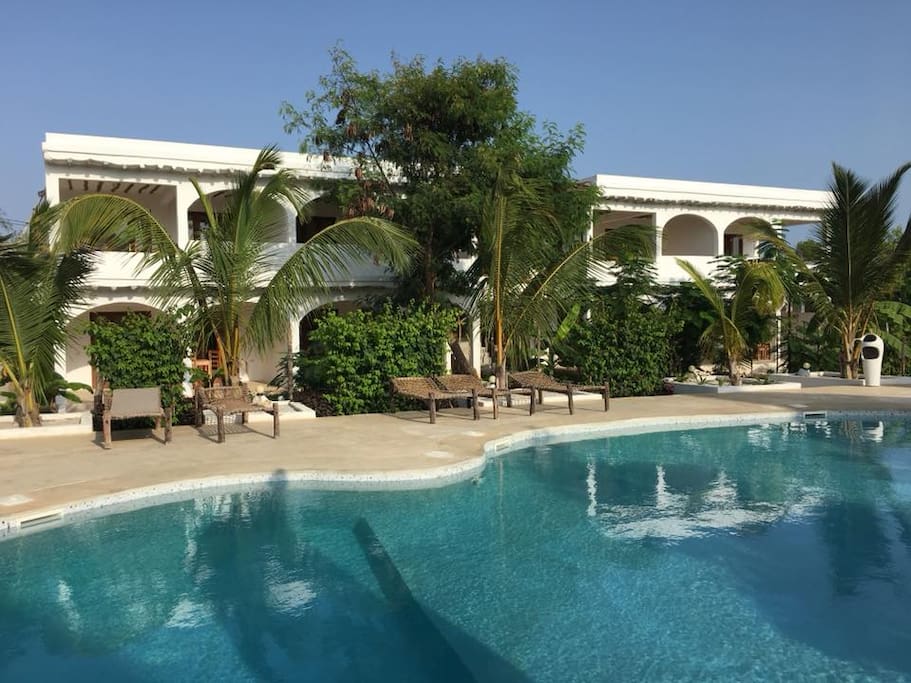 Bahari apartment is at the ground floor, swimming pool in front