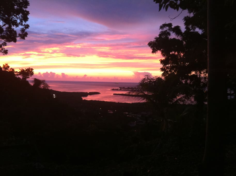 beautiful evening sunsets from the CR balcony