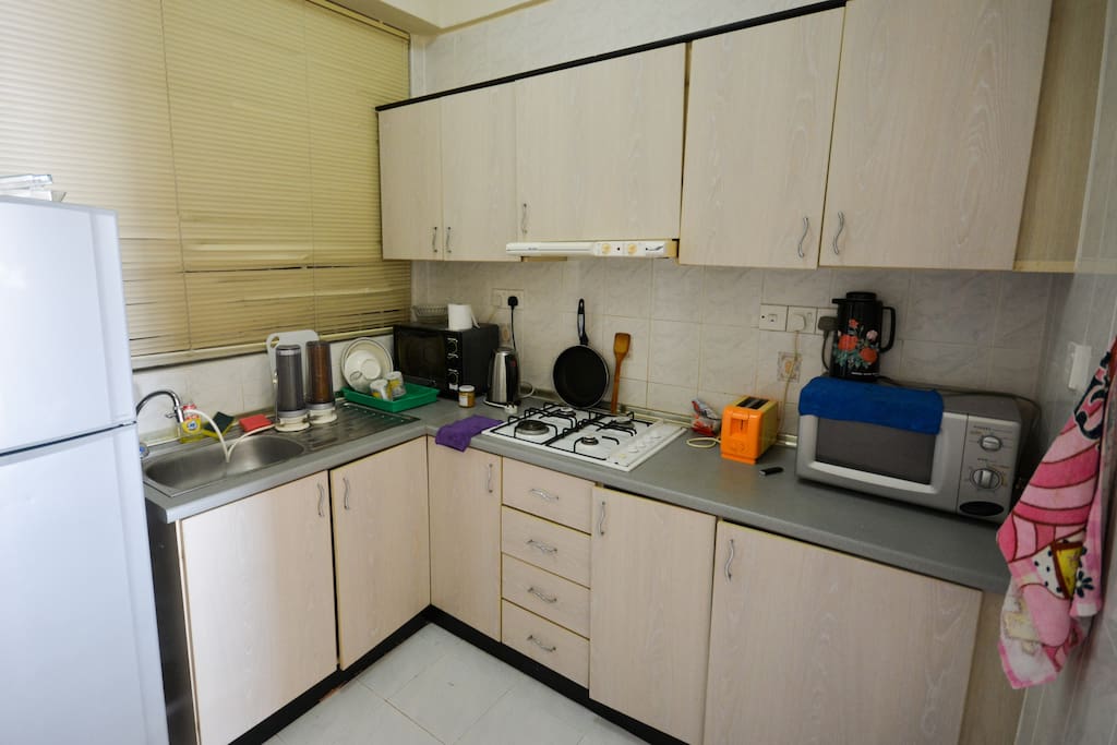 Kitchen with amenities for simple cooking