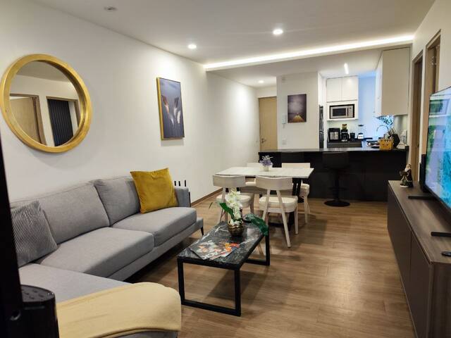 Moderno departamento con terraza cerca del Ángel